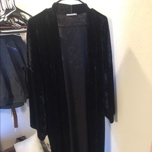 Black velvet duster